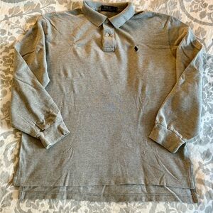 Polo Ralph Lauren Polo Shirt Long Sleeve Grey Junior Sz L